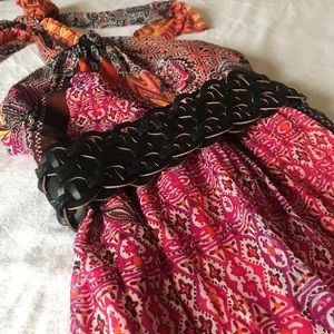 Maxi sun dress with belt